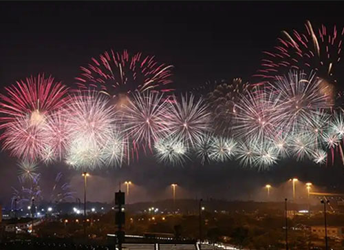 张掖焰火晚会